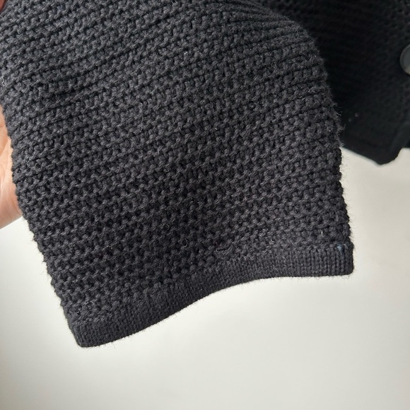 Anthropologie dh New York Crochet Cropped Sweater Blazer black net - Picture 9 of 15